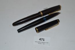 Two Parker Pens Including One with 14cT Gold Nib