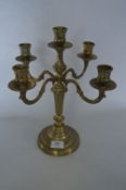 Brass Four Branch Candelabra