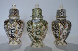 Three Masons Applique Jars with Lids