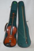 Violin with Case and Bow