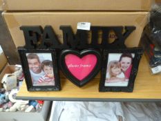*Box Containing Twelve Family Photo Frames (Black)