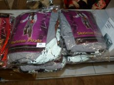 *Four Skeleton Pirate Costumes