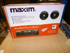 *Box Containing Ten Maxim LS12-30 Car Stereo and Speaker Sets