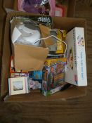 *Box Containing Assorted Children's Toys; Board Games, Water Experiment Kits, Mugs