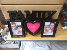 *Box Containing Twelve Family Photo Frames (Black)