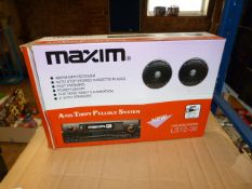 *Box Containing Ten Maxim LS12-30 Car Stereo and Speaker Sets