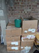 *Eight Boxes Containing Six Emerald Green Spools of Polyester Yarn