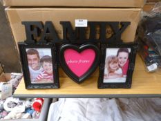 *Box Containing Twelve Family Photo Frames (Black)