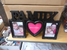 *Box Containing Twelve Family Photo Frames (Black)