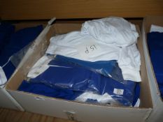 *Box Containing 15 Rugby Style Tops (Blue & White)