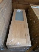 *Pair of Oak Panelled Glazed Doors 1981x610x35mm