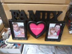 *Box Containing Twelve Family Photo Frames (Black)