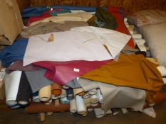 *Quantity of Faux Leather and Vinyl Roll Ends (Various Colours and Lengths)