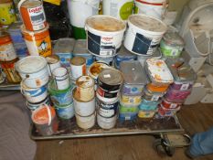 *Trolley Containing Assorted Paints, Emulsions, etc.