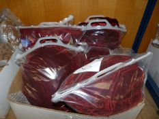 *Box Containing Six Sets of Loose Covers (Maroon)