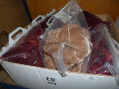 *Box Containing Six Sets of Loose Covers (Maroon and Fawn)