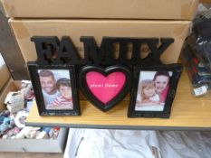 *Box Containing Twelve Family Photo Frames (Black)
