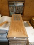 *Pair of Oak Panelled Glazed Doors 1981x610x35mm