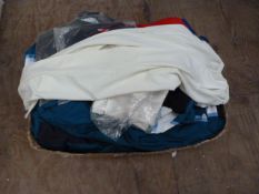 *Box Containing Various Sports Tops, Shorts, Cricket Trousers, etc.