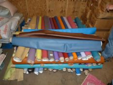 *Quantity of Faux Leather and Vinyl Roll Ends (Various Colours and Lengths)