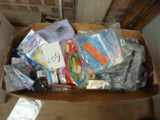 *Box Containing 60 Assorted Children's Toys, Inflatable Lilos, etc.