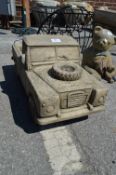 Concrete Landrover Garden Ornament