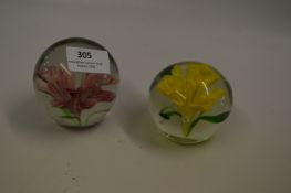 Two Glass Paperweights