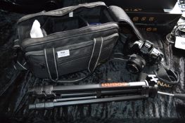 Minolta Dynax 500SI Camera with Case and Tripod