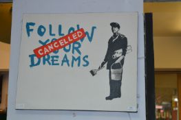 Banksy Painting on Canvas 