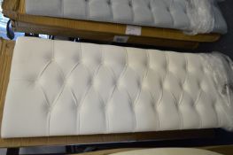 *White Faux Leather Double Headboard