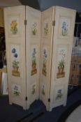 Four Fold Floral Screen