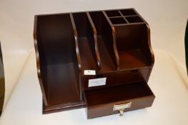 *WOODEN DESK ORGANISER