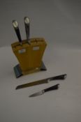Set of Viners Kitchen Knives in a Block Stand