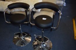 *BLACK GASLIFT BARSTOOL 2PK