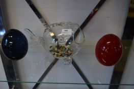 Glass Fish Ornament and Two Incense Stick Burners