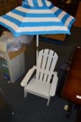 *ADIRONDACK CHAIR WITH UMBRELLA