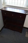Darkwood Side Cabinet with Three Drawers and Single Shelf