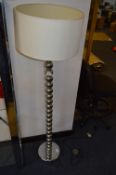 Chrome Bobble Standard Lamp and Shade