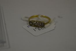 1920s 18cT Gold Ring Set with Stones