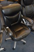 *BLACK LEATHER STUDENT CHAIR