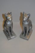 Pair of Egyptian Cat Ornaments