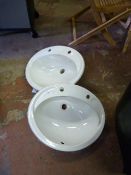 Pair of Inset Wash Basins