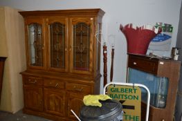 Oak UNit with Lead Glazed Doors