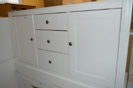 *White Sideboard with Two Drawers and Three Doors