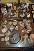 Two Tray Lots of Decorative Animal Ornaments