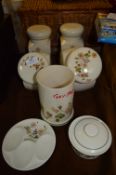 Hornsea Pottery Floral Decorated Storage Jars
