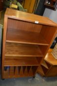 Teak Bookshelf Records Cabinet