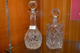 Two Glass Decanters