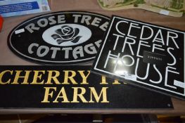 Set of Three Slate House Name Plaques 