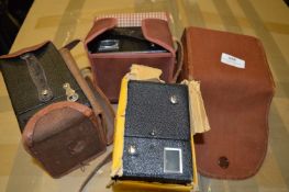 Four Vintage Box Brownie Cameras